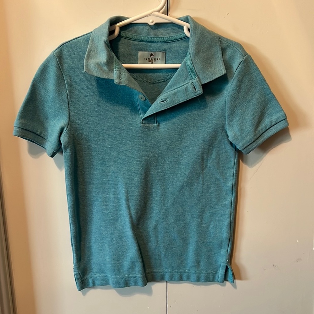 Class Club light turquoise colored polo, size 4/5, washed but never worn